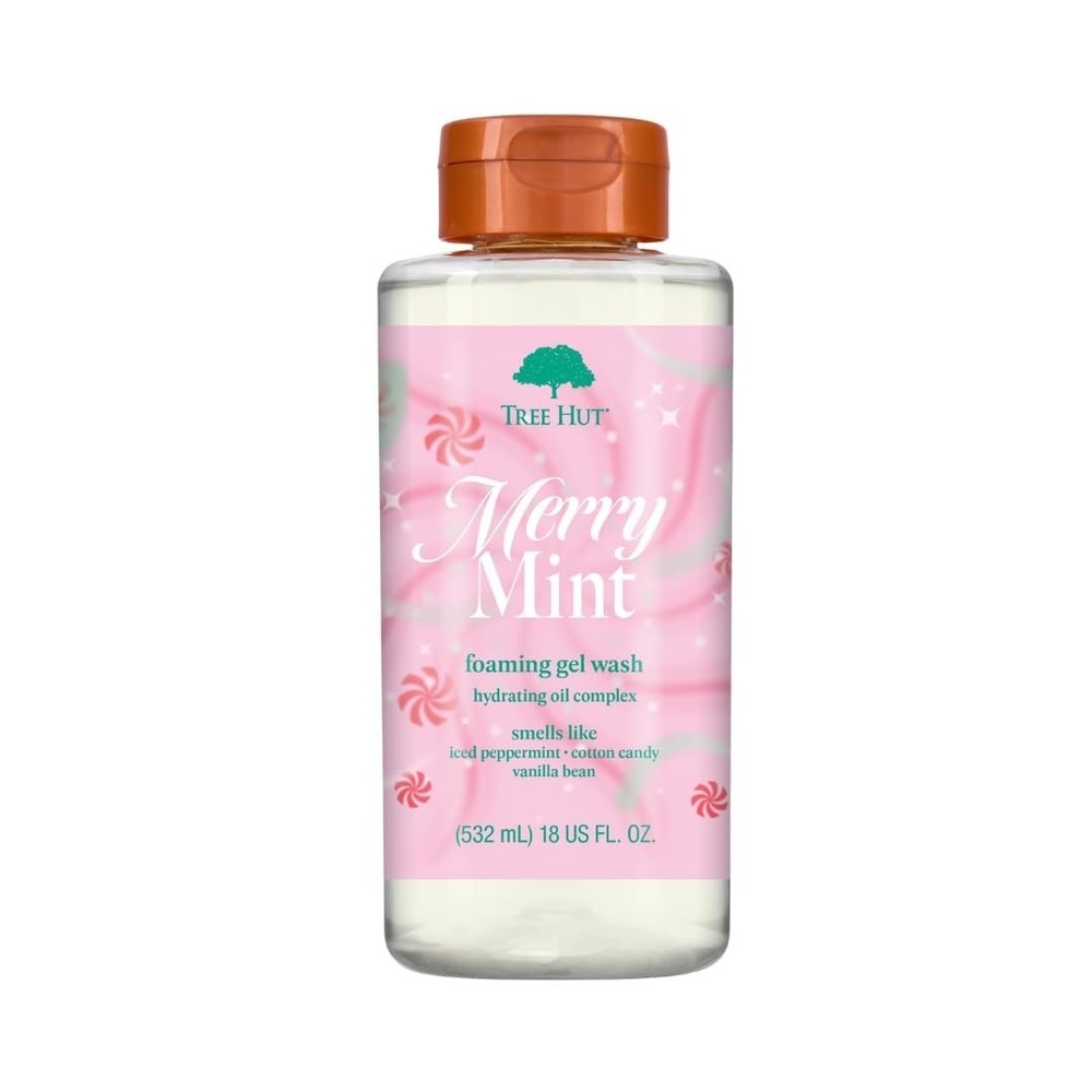 Tree Hut Merry Mint Foaming Gel Body Wash 18 fl oz w/ Hydrating Oil Complex